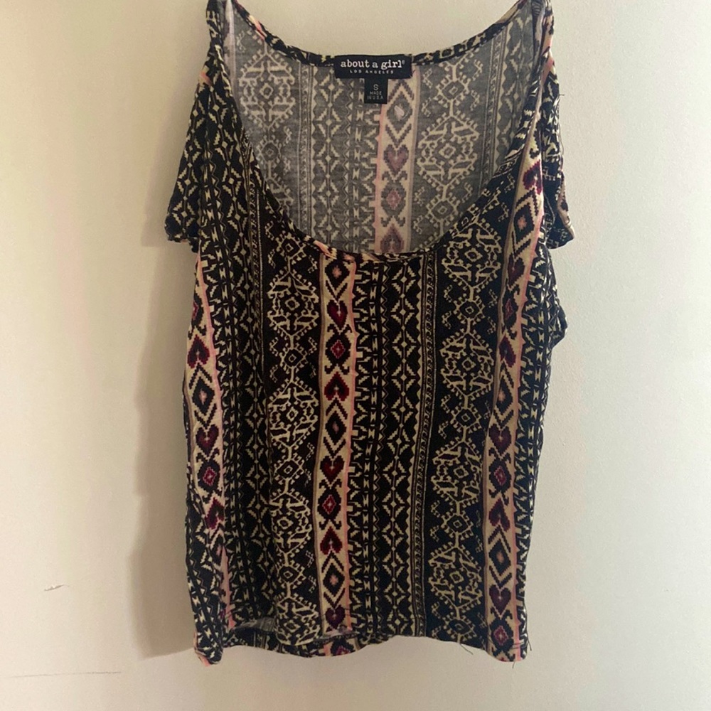 Tribal print crop top